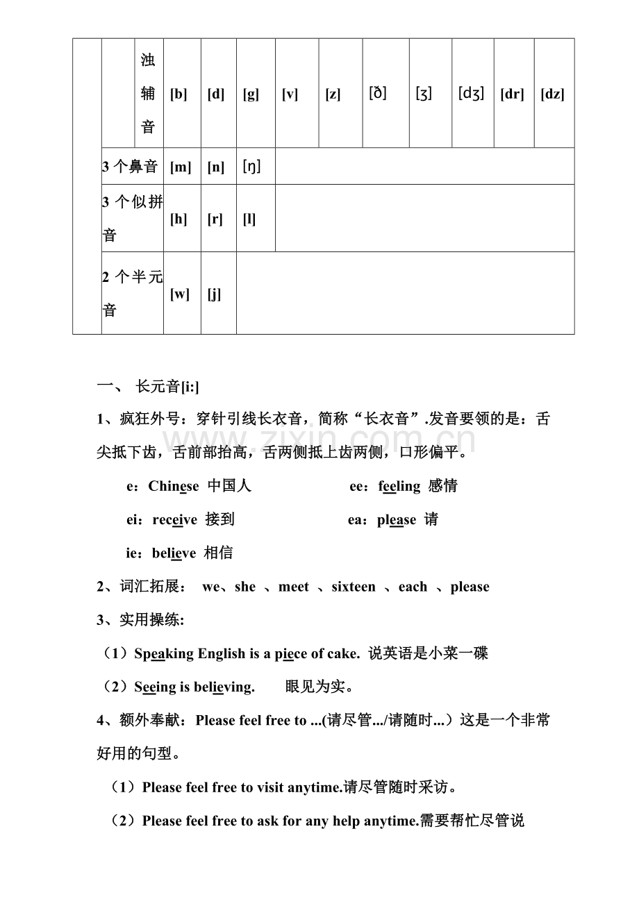 自已整理48个国际音标表(打印版).doc_第3页