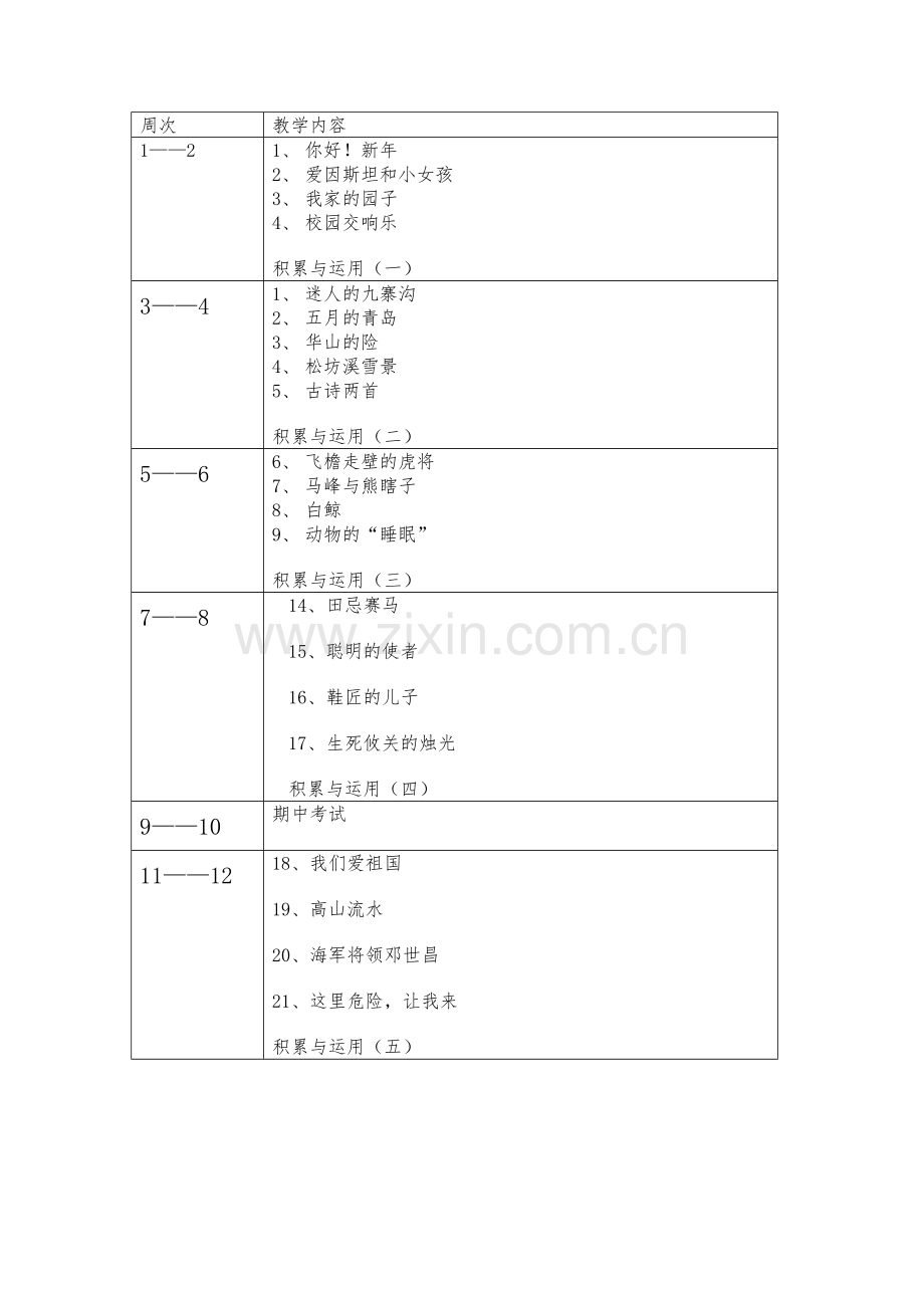 四年级语文下册教学计划--西师大版.doc_第3页