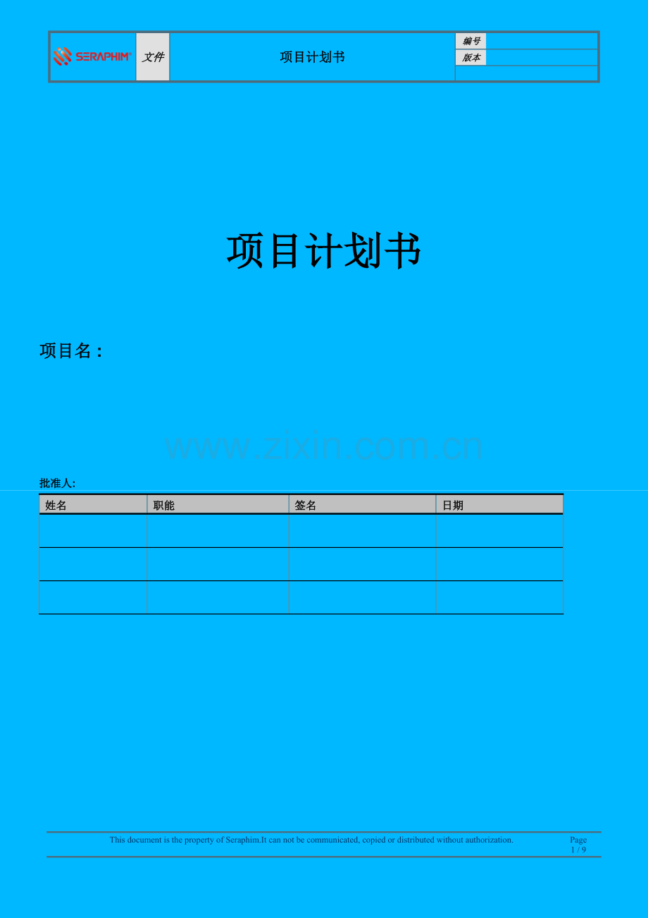 项目计划书-模板.docx_第1页