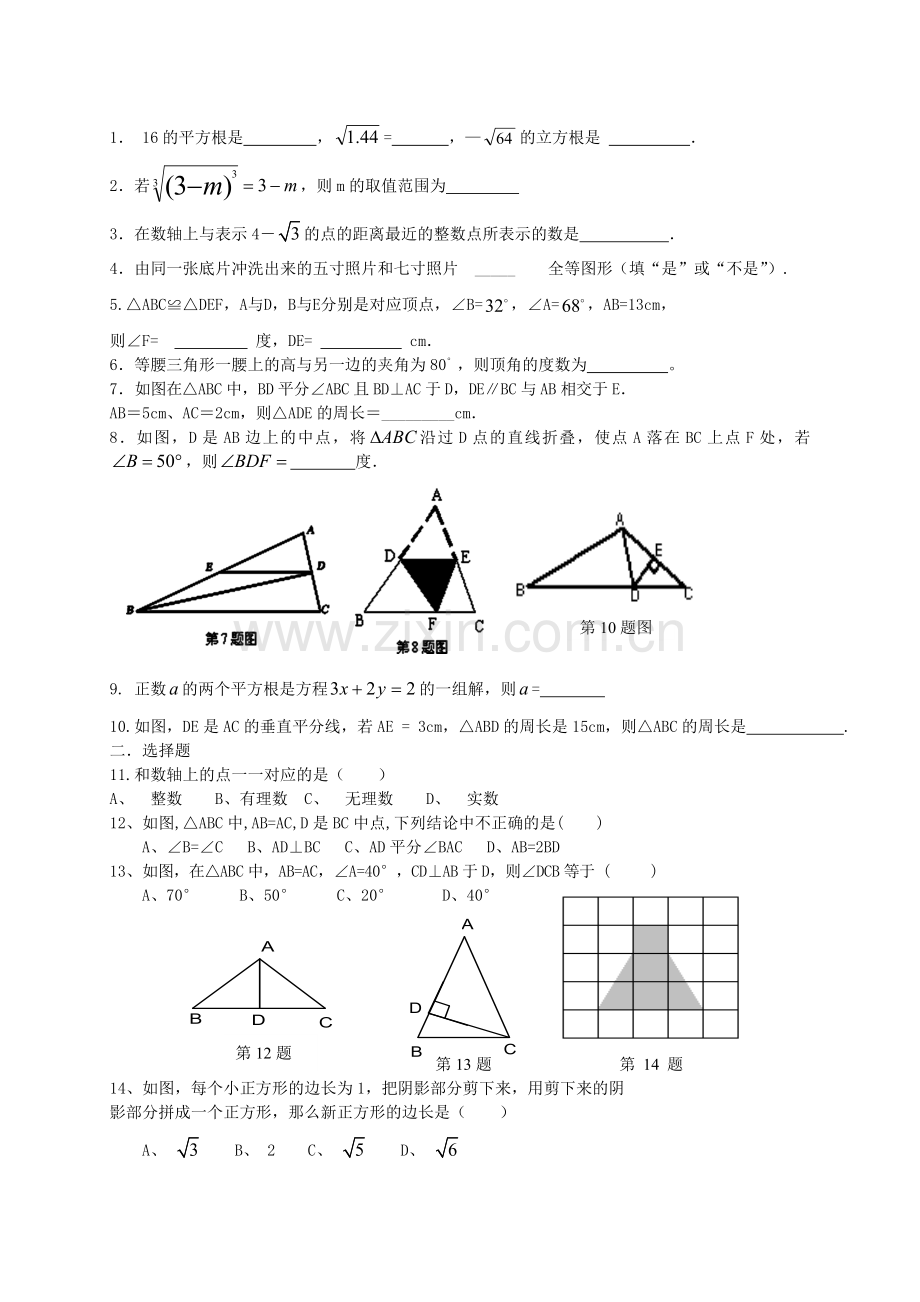 八年级(上)数学半期复习题.doc_第3页