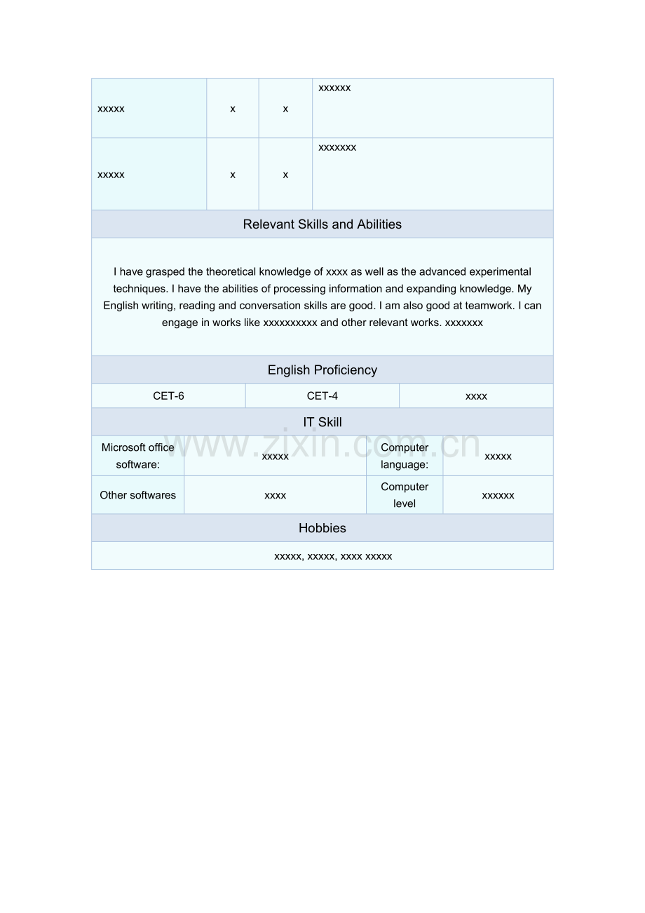 英文简历模板(简洁版).docx_第2页