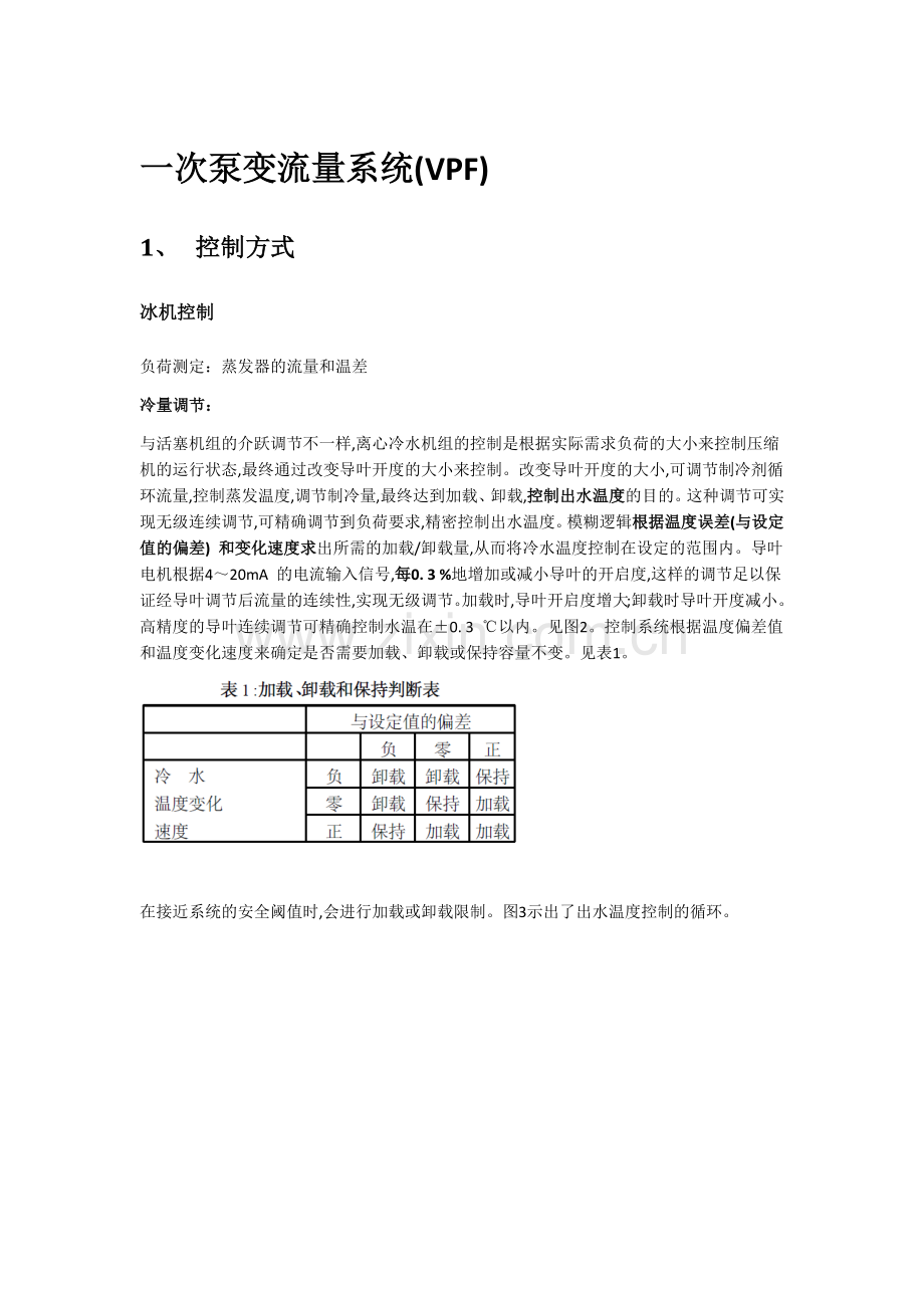 二次泵系统与一次泵变流量系统优缺点、设计要点及控制逻辑.docx_第1页