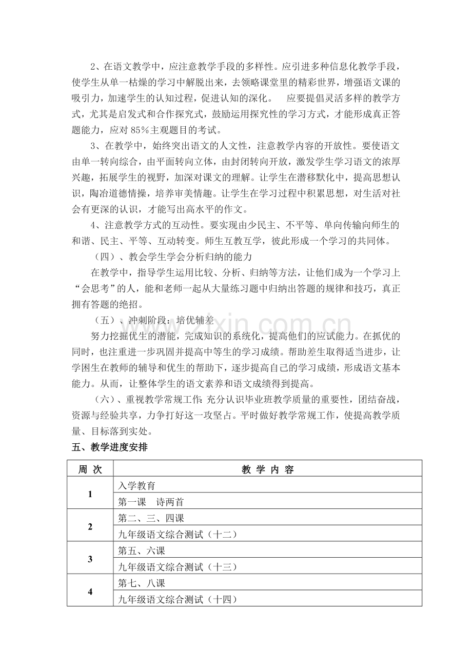 人教版九年级下册语文教学计划.doc_第3页