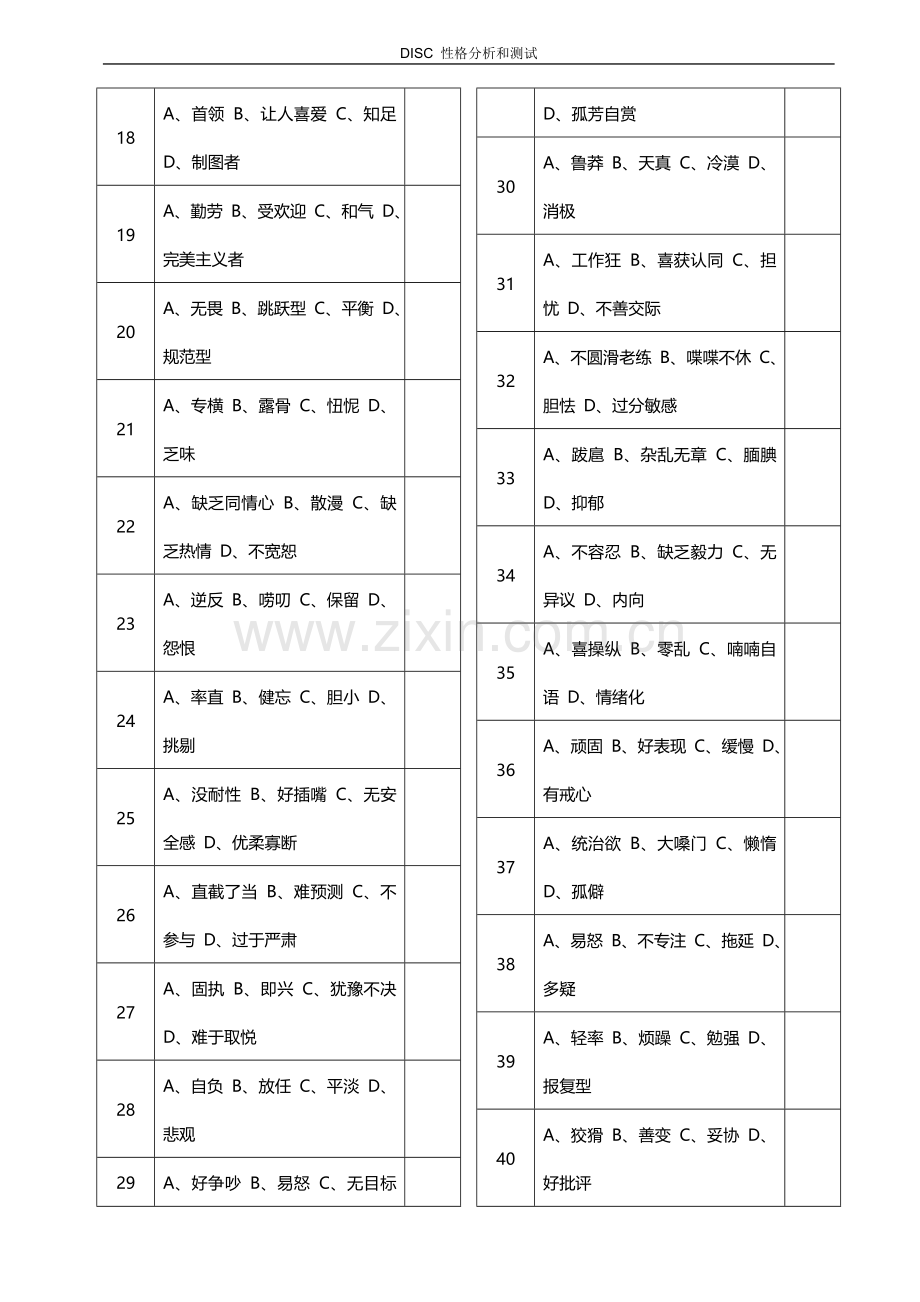 DISC性格测试表.doc_第2页