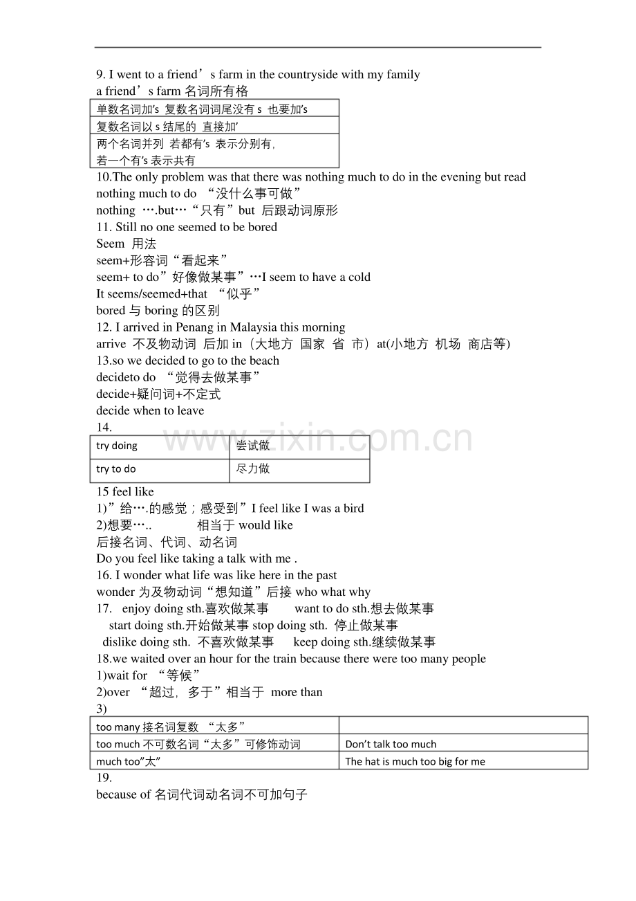 鲁教版英语七年级上册unit5单元知识点归纳总结.docx_第3页