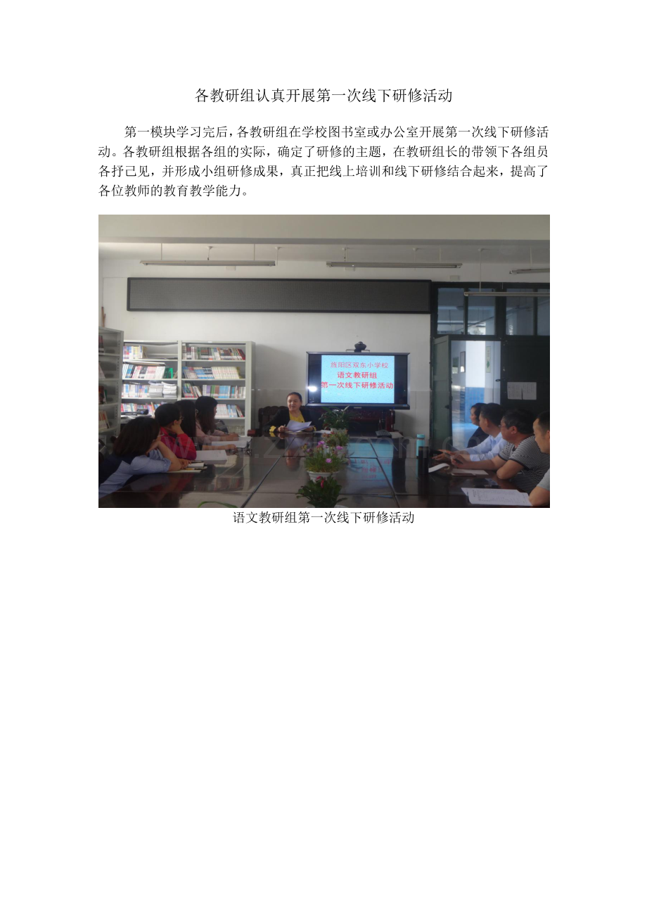 各教研组开展第一次线下研修活动.docx_第1页