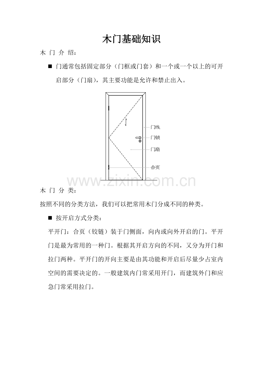 茂泷木门：木门基础知识(一).docx_第1页