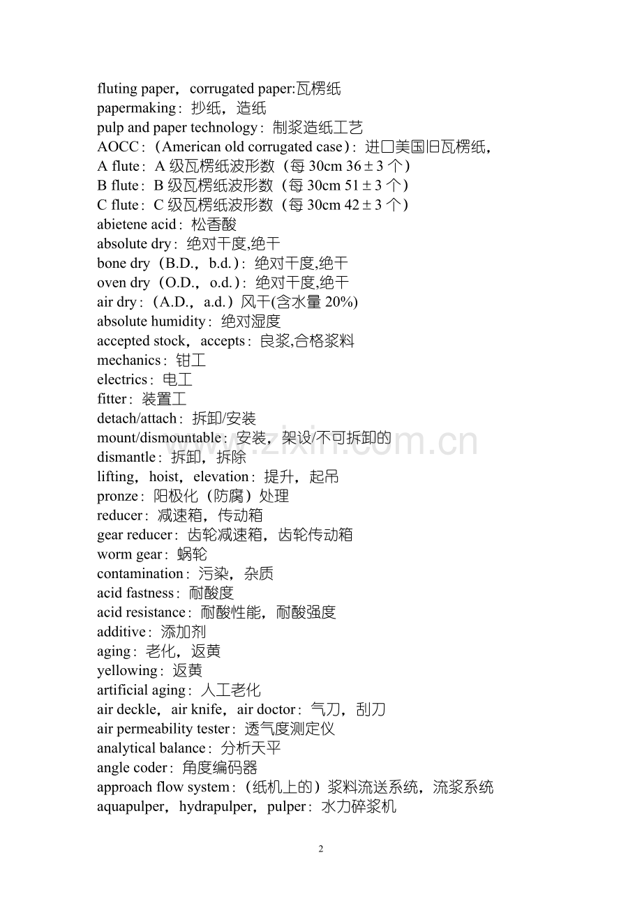 造纸专业英文词汇_.doc_第2页