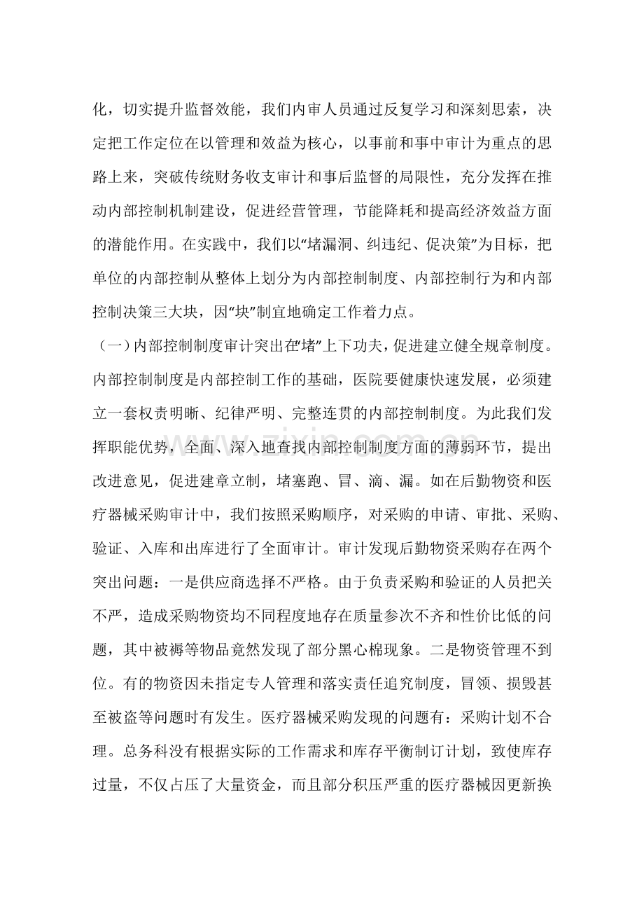 医院内部控制审计经验交流材料.docx_第2页