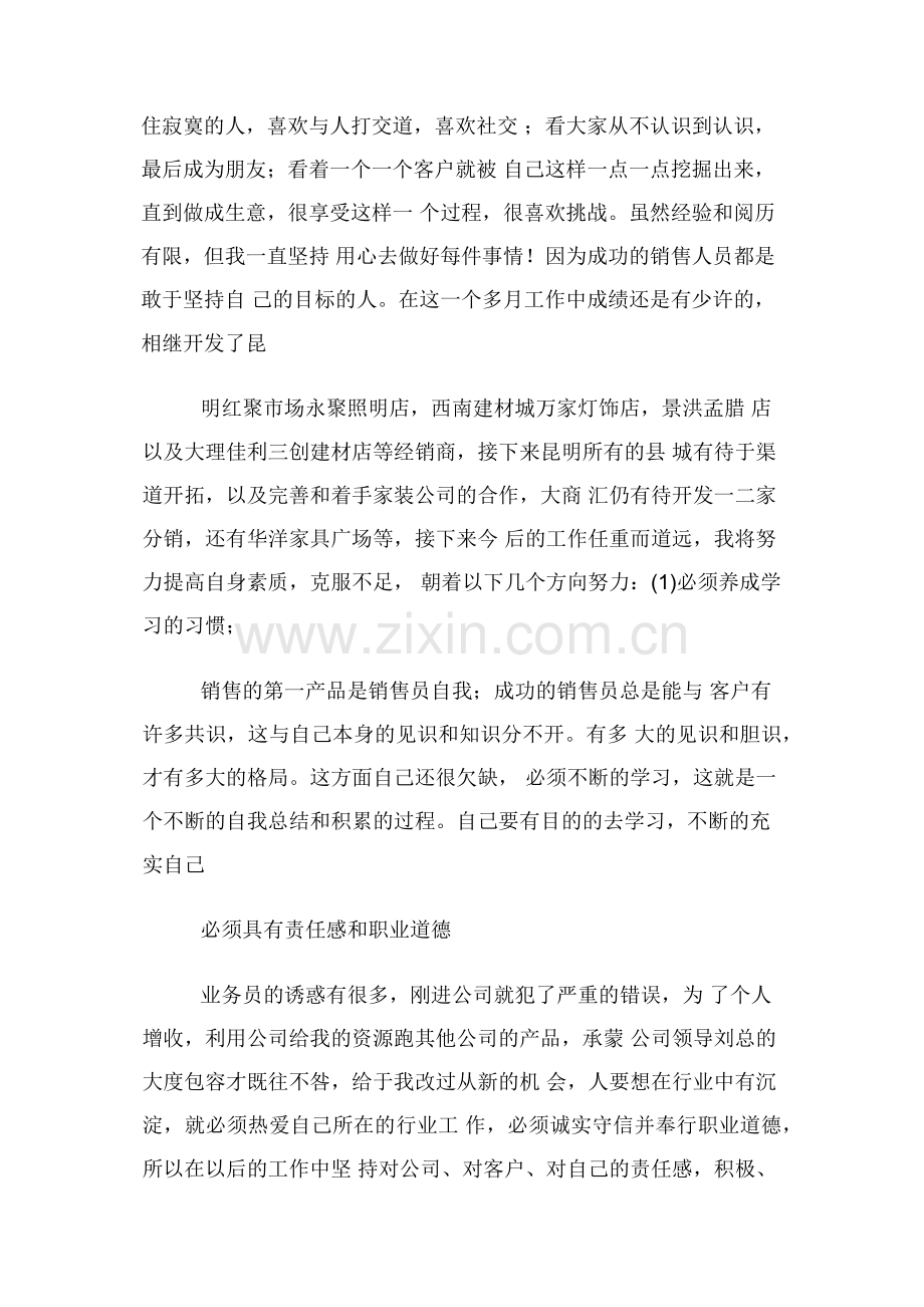 个人销售月工作总结与计划格式.docx_第2页