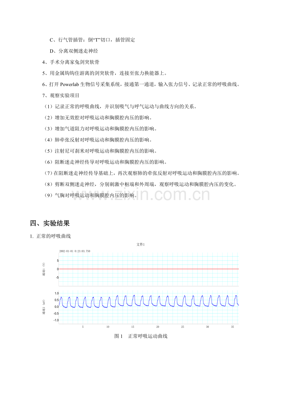 家兔呼吸运动和胸内负压的影响因素观测.doc_第2页