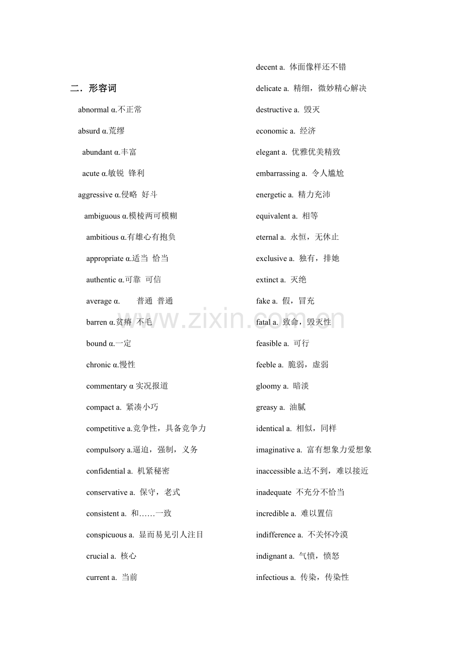 2021年大学英语六级核心词汇表.doc_第3页