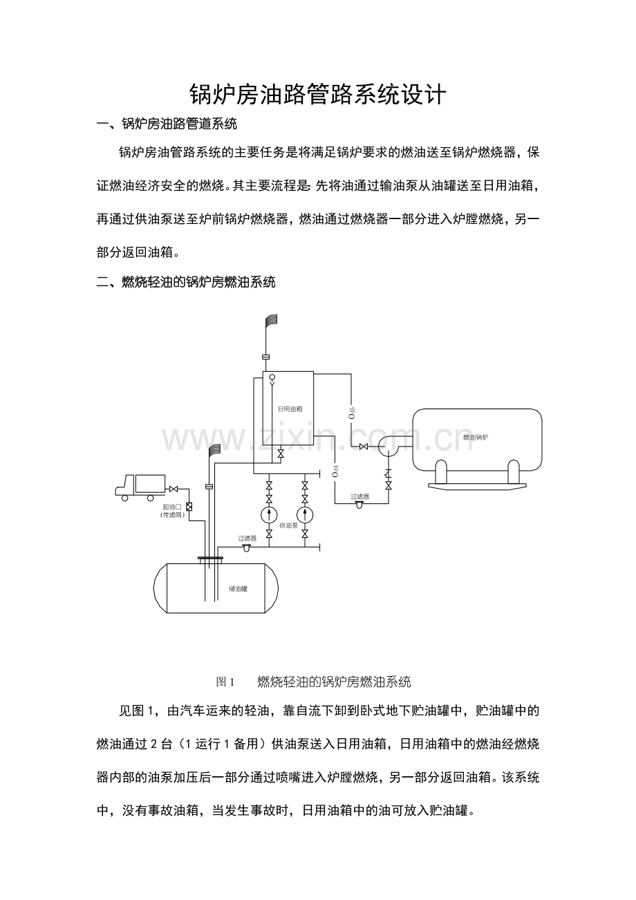 锅炉房油路管路系统设计.docx_第1页