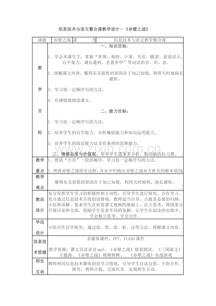 信息技术与语文整合课教学设计.doc_第1页