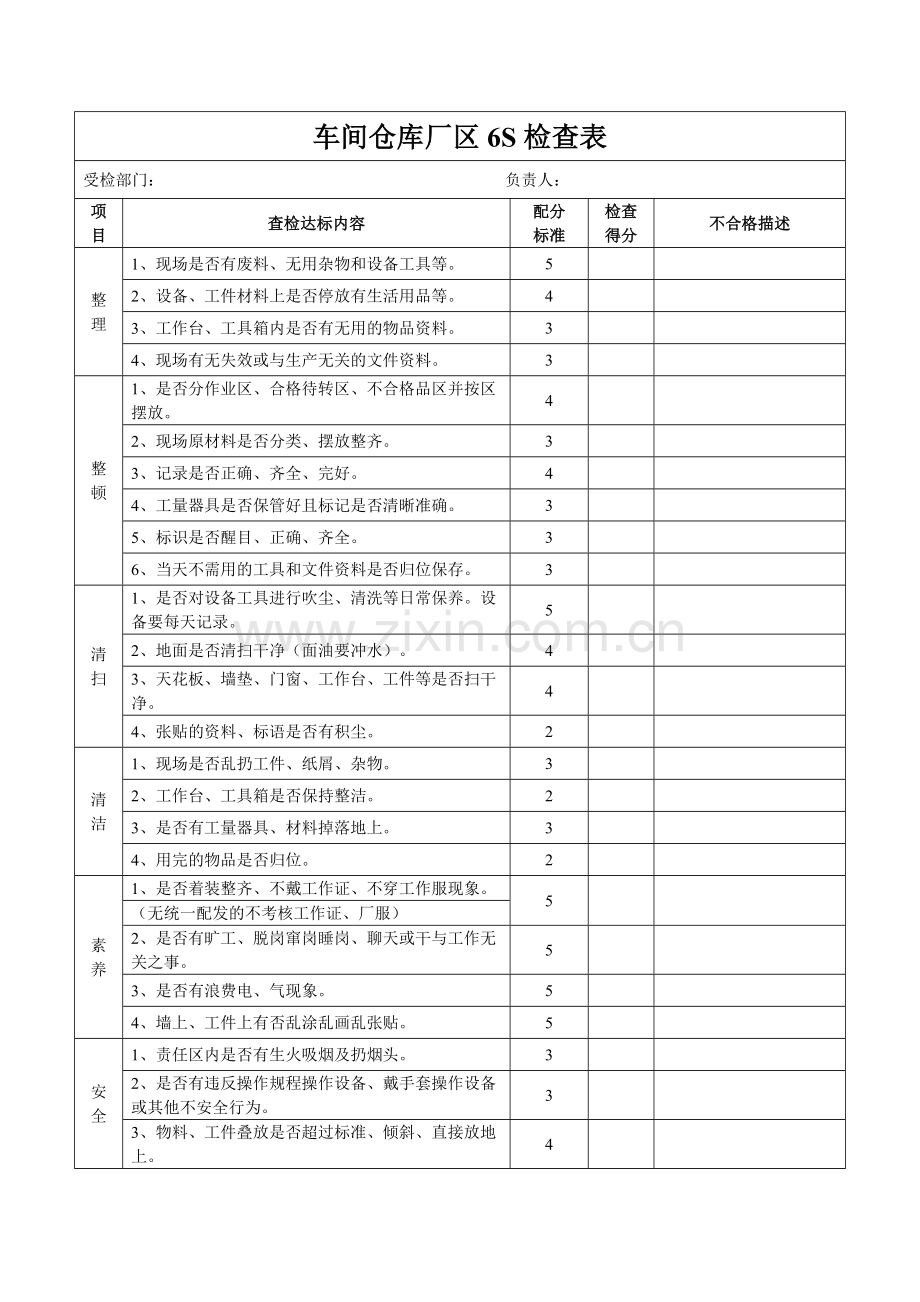 公司6S检查表.doc_第1页