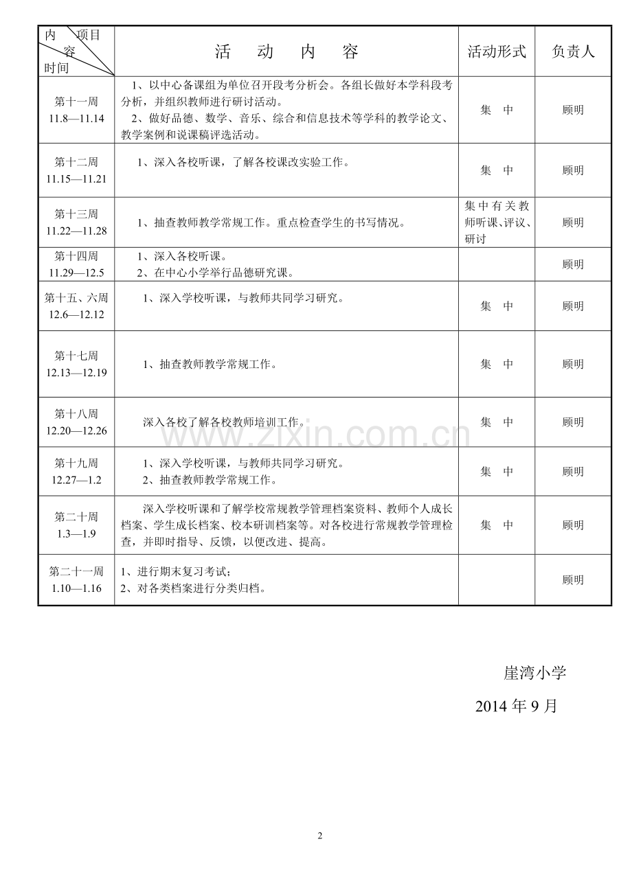 教研活动计划安排表及教研记录.doc_第2页