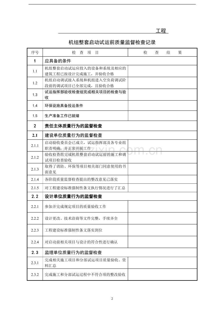 机组整套启动试运前监督检查表.doc_第2页