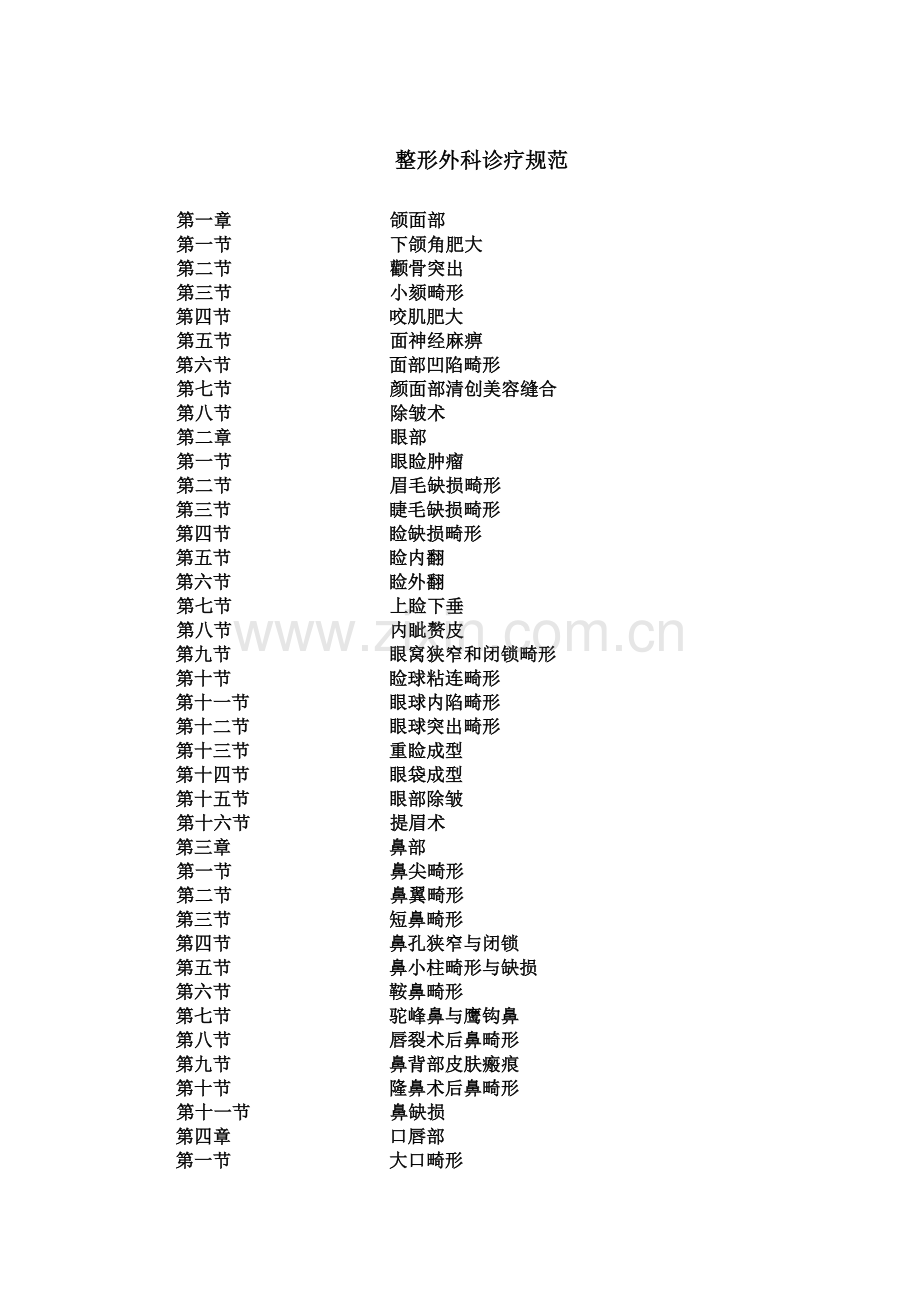 整形外科诊疗规范.doc_第1页