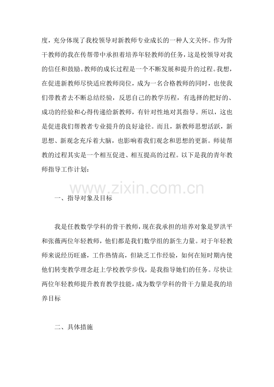 指导青年教师计划.doc_第2页