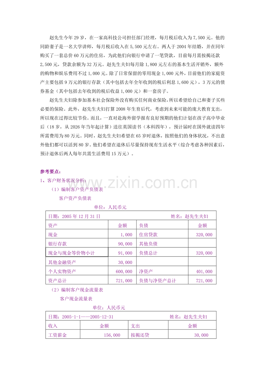 赵先生家庭理财规划案例.doc_第1页