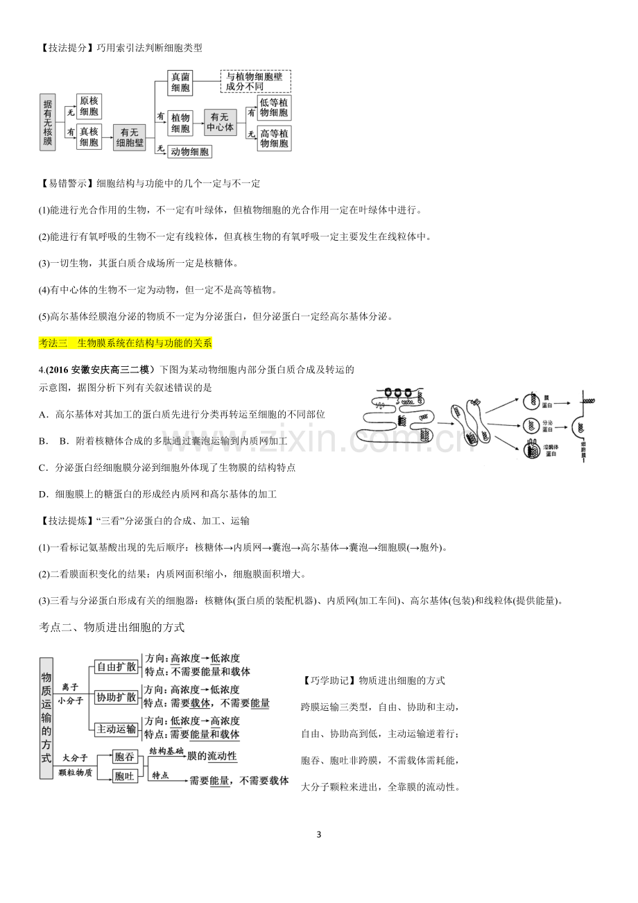 细胞的基本结构与物质进出细胞的方式.docx_第3页