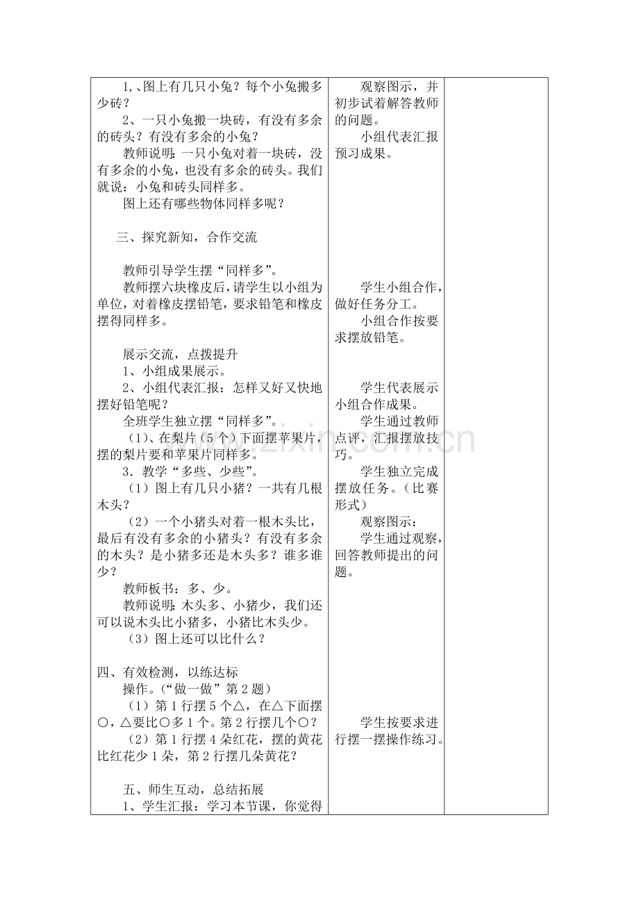 小学数学人教一年级比多少教学设计.doc_第2页