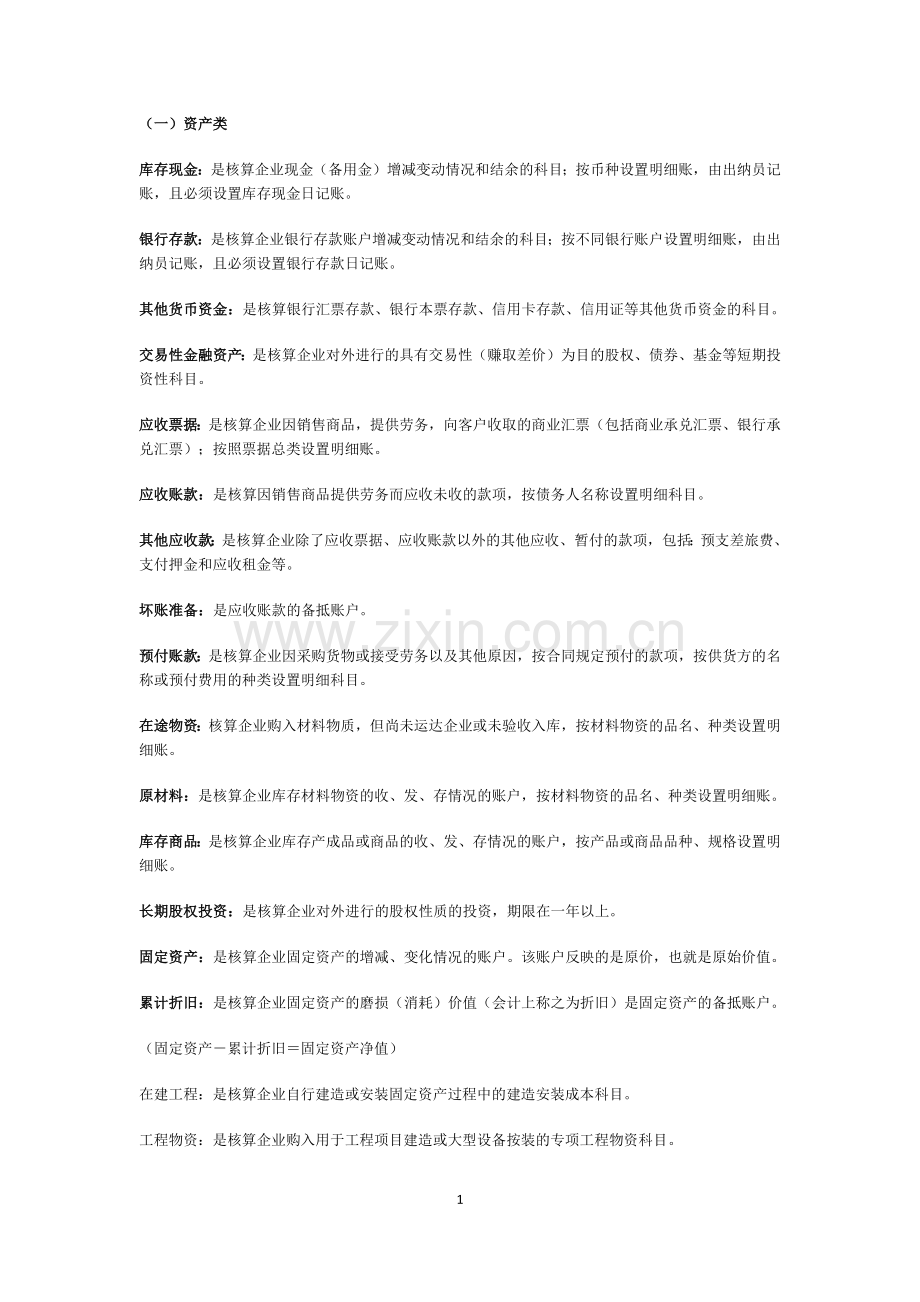 会计科目表详细解释.docx_第1页