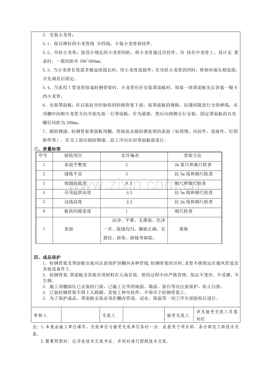 轻钢龙骨石膏板吊顶技术交底3级.doc_第3页