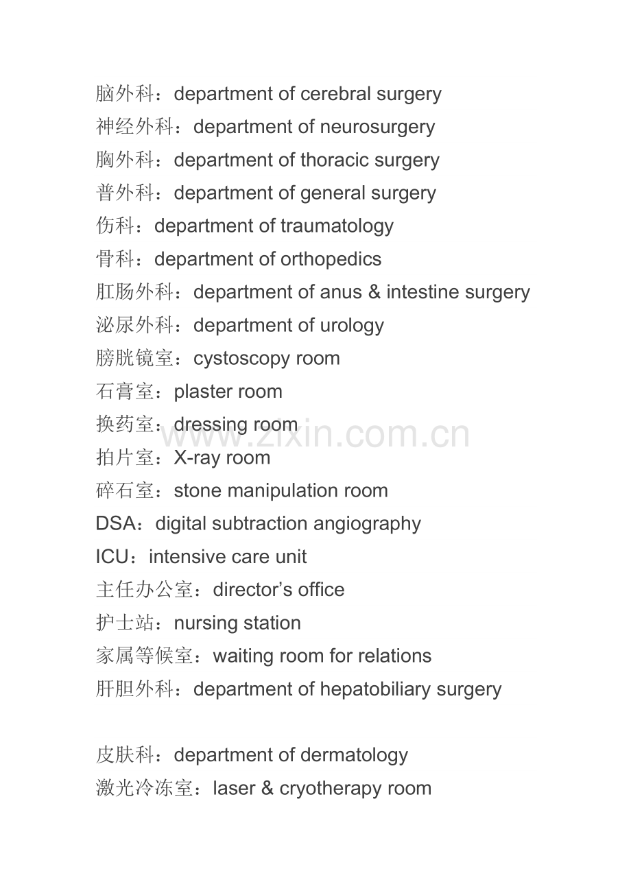 医院科室中英文对照.doc_第3页