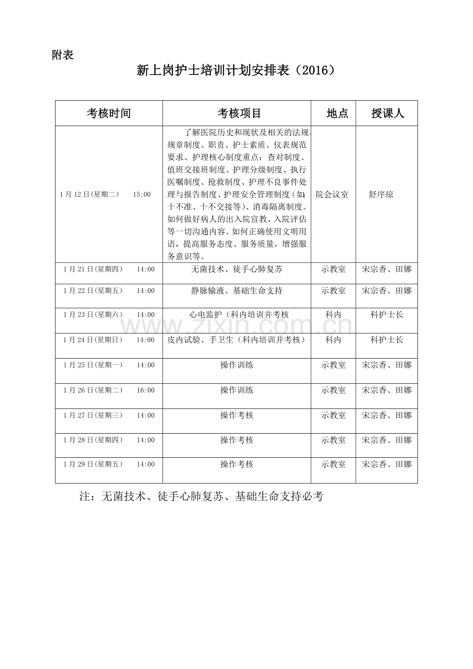 2016年新护士岗前培训计划.doc_第2页