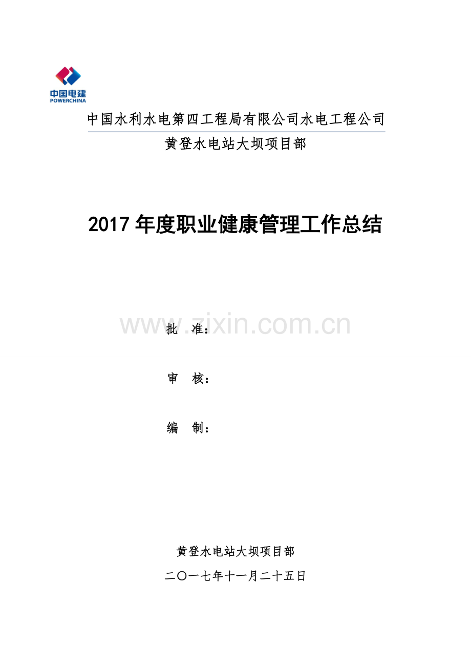 2017年度职业健康工作总结.doc_第1页