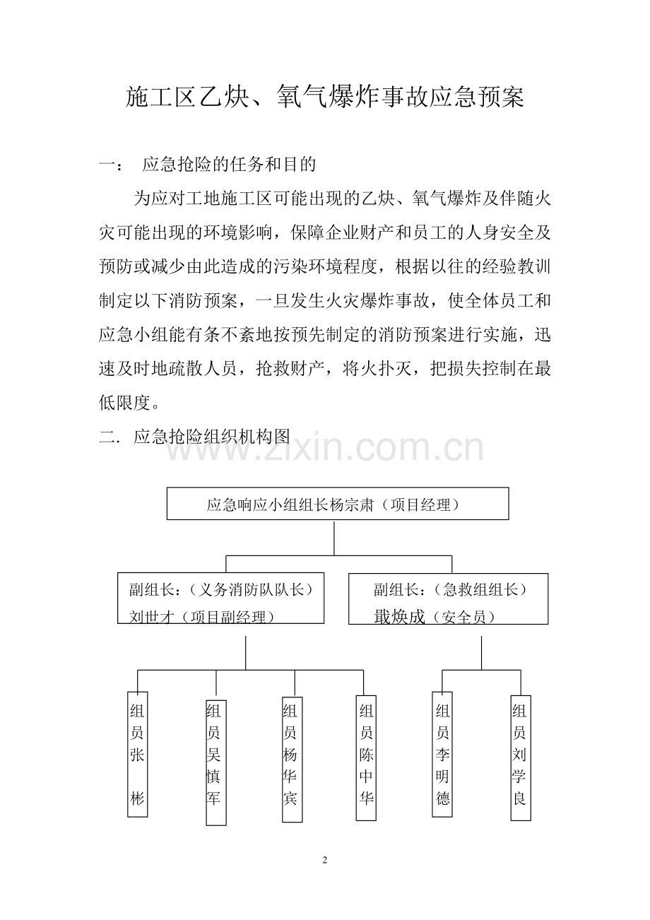 乙炔氧气爆炸事故应急预案(改).doc_第2页