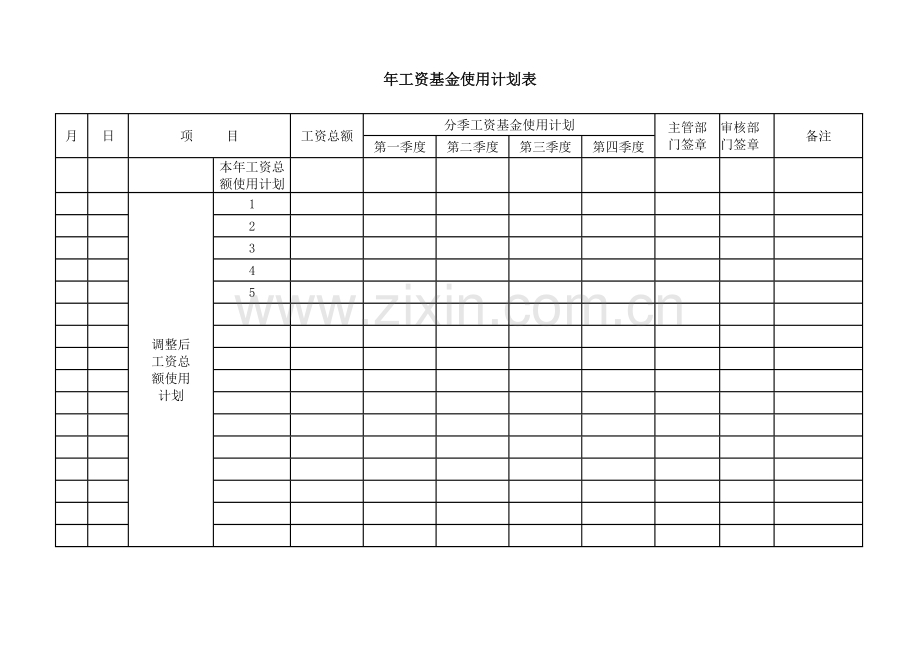 年工资基金使用计划表.doc_第1页