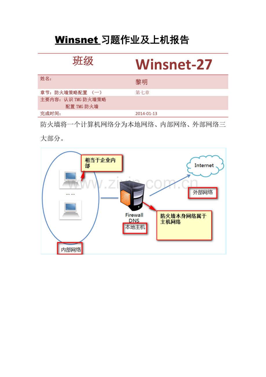 第七章--黎明--TMG防火墙策略配置 一--2014-01-13.docx_第1页