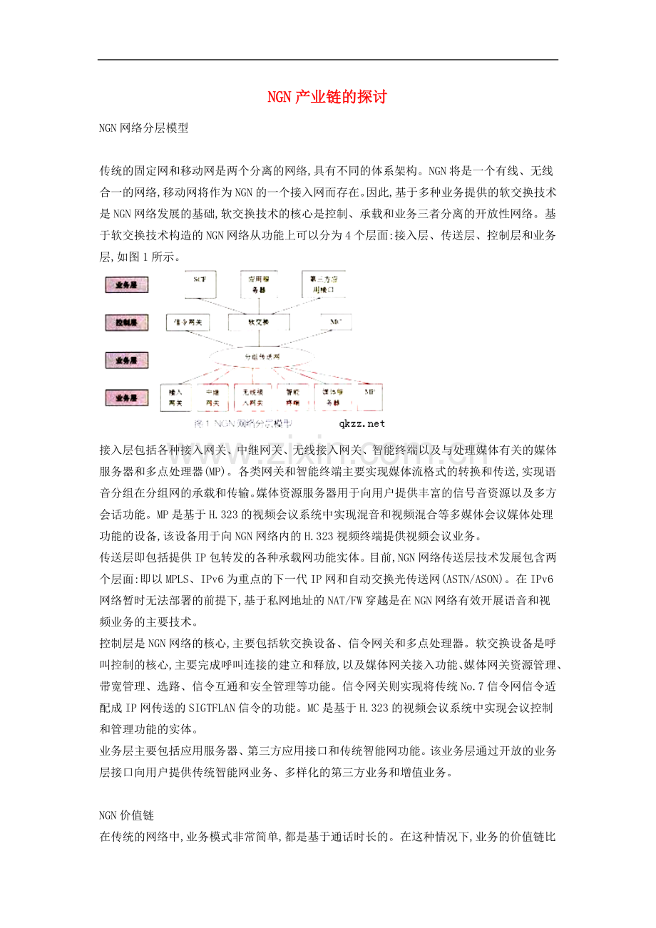 高中信息技术教学论文-NGN产业链的探讨.doc_第1页