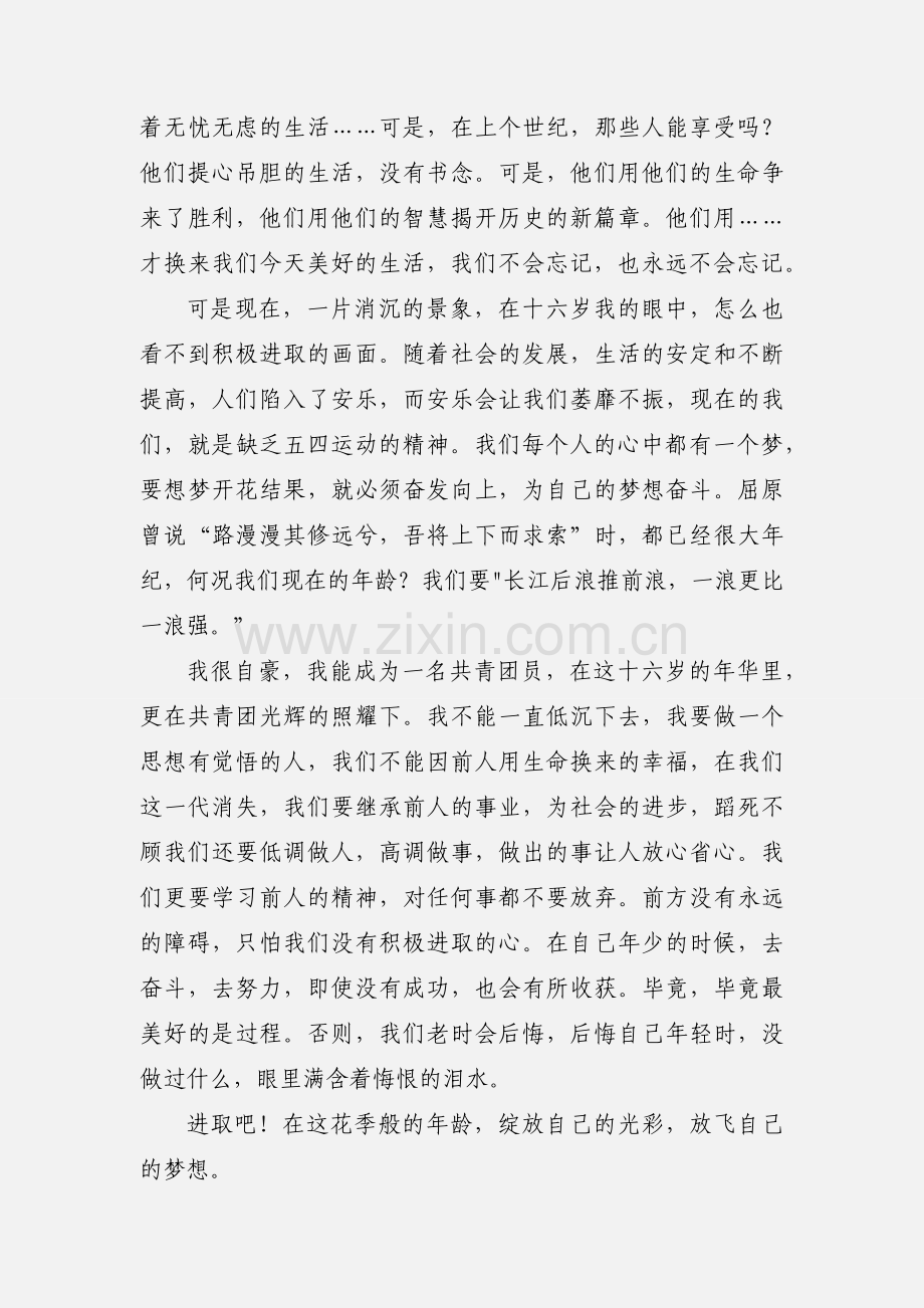 我的青春我的团心得体会.docx_第3页