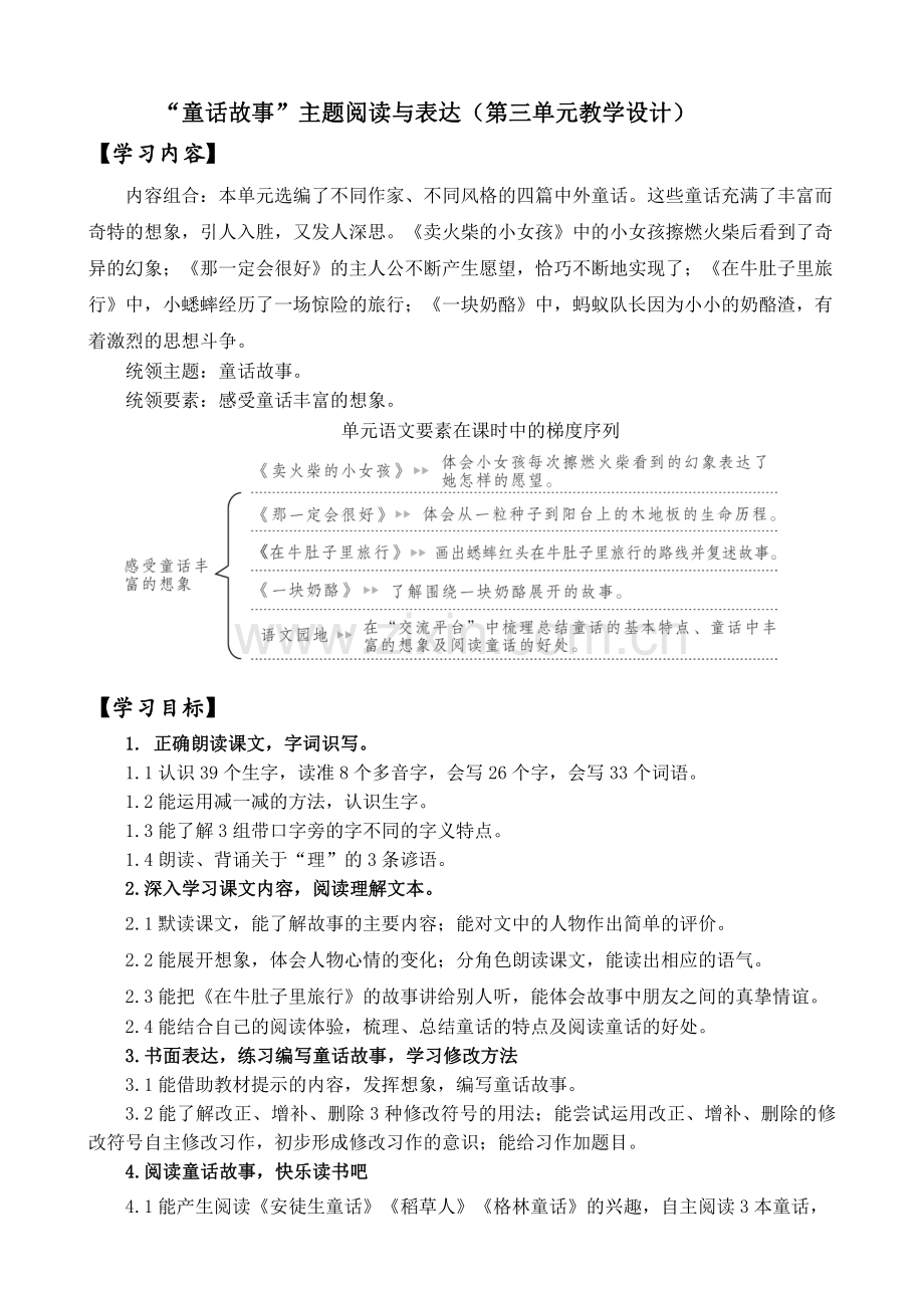 “童话故事”主题阅读与表达教学设计.pdf_第1页