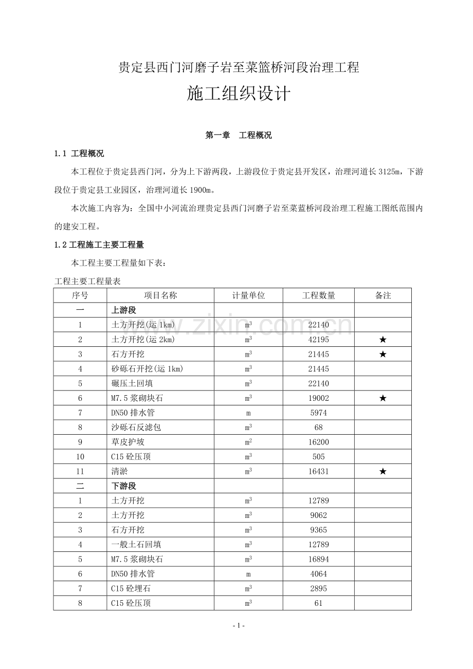 西门河施工组织设计.doc_第1页