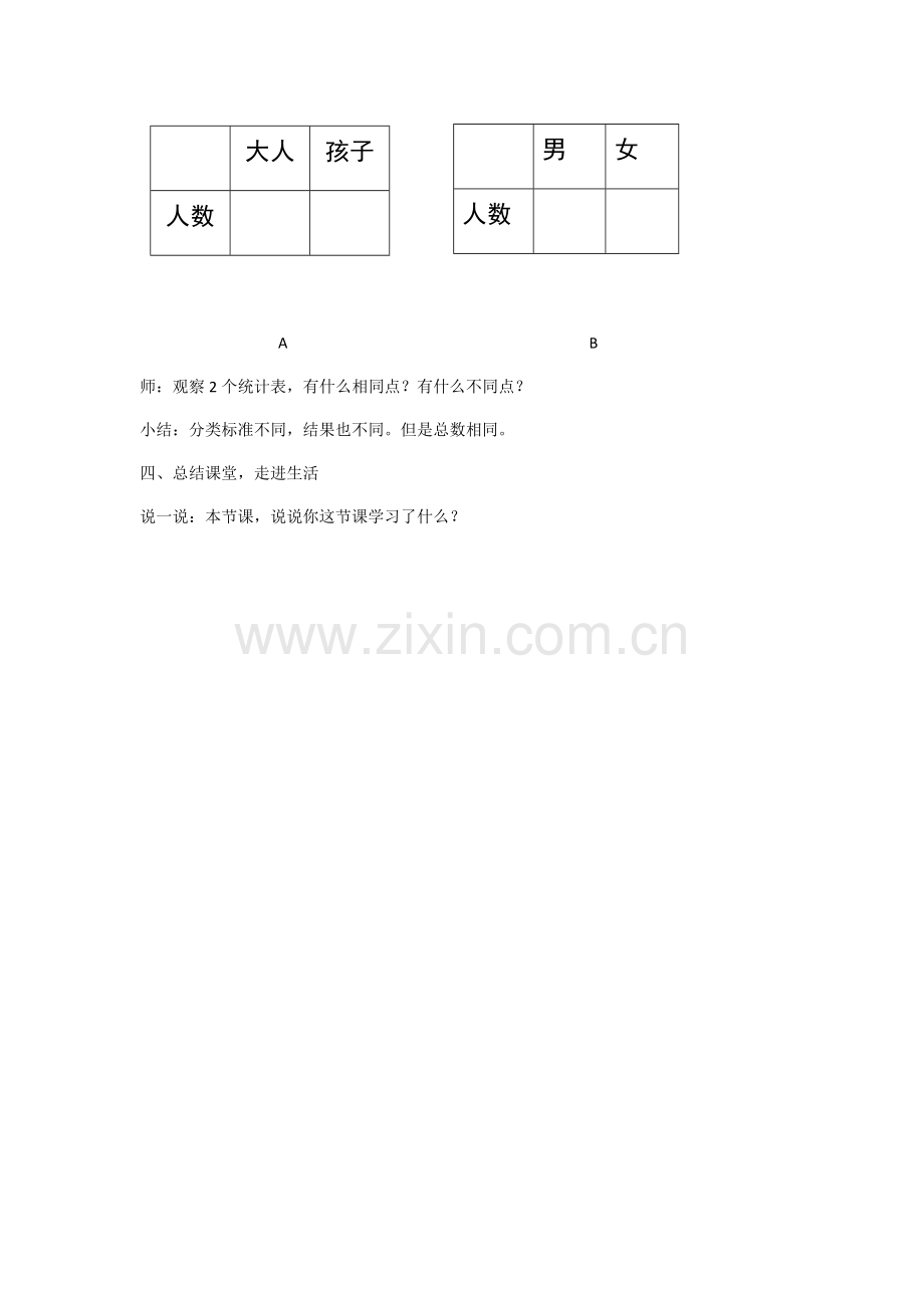 小学数学人教一年级一下数学《分类与整理》教案.docx_第3页