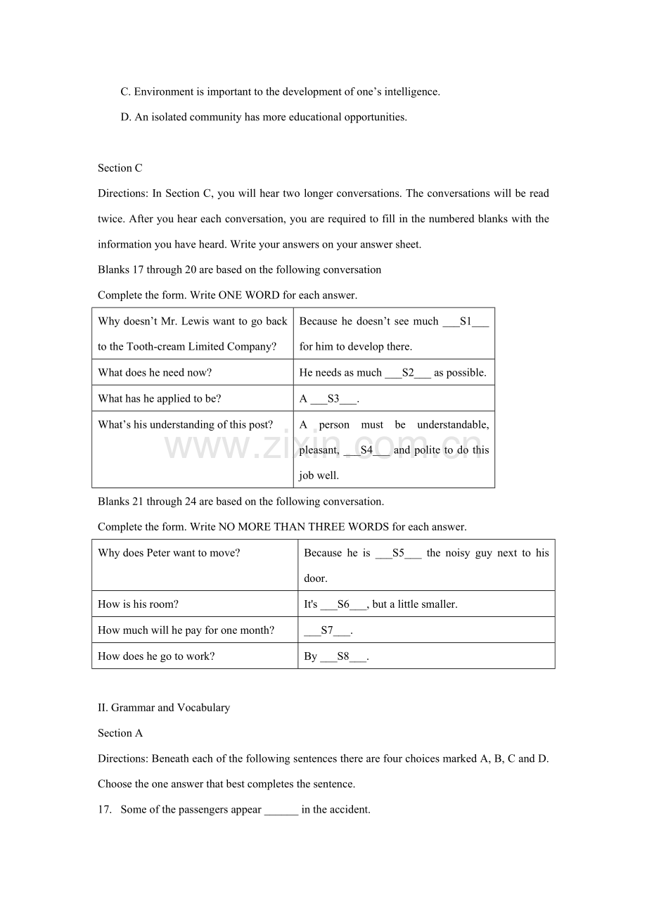 上海市上海中学2015-2016学年高一下学期期中考试英语试题-Word版含答案.doc_第3页