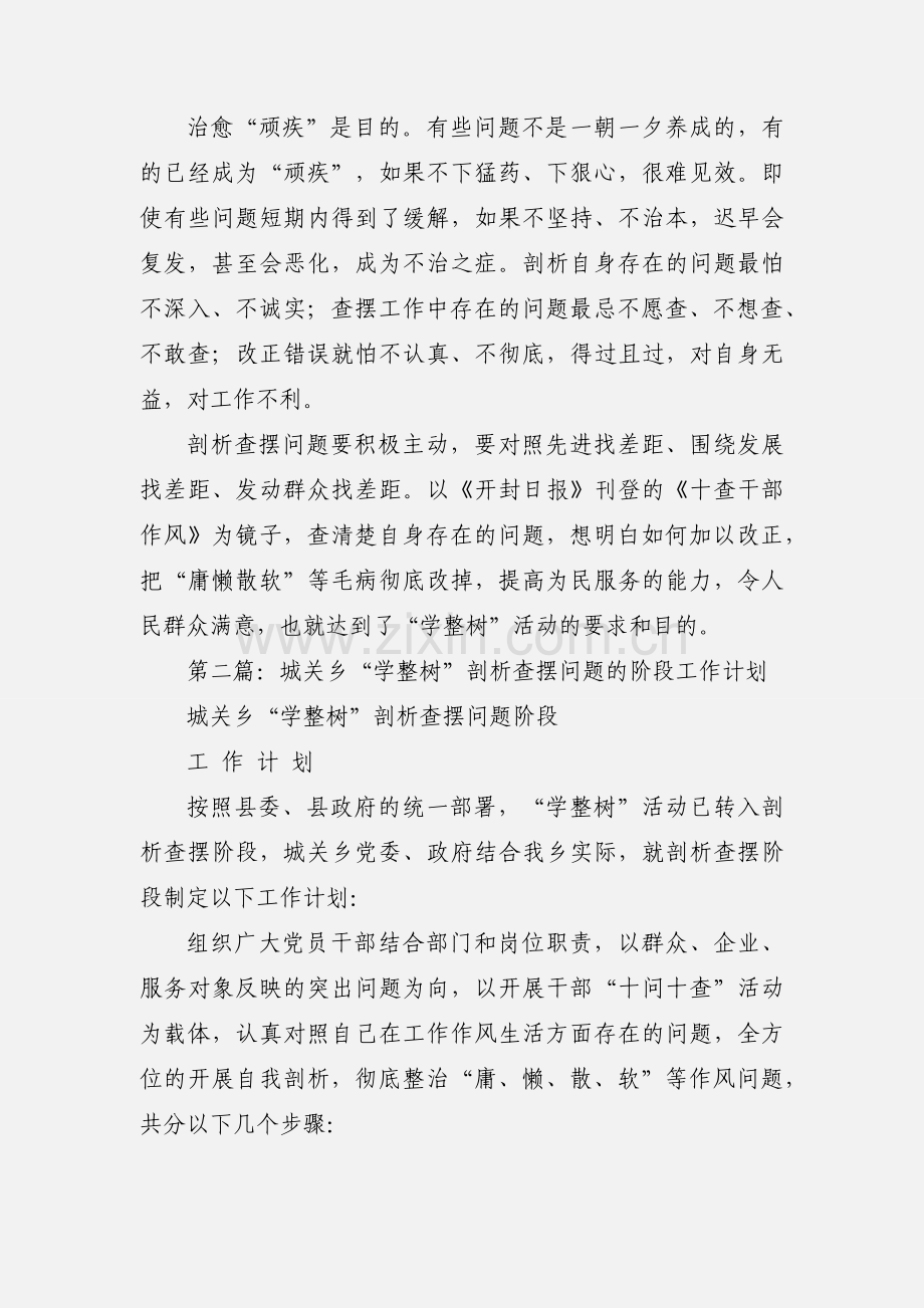 学整树剖析查摆阶段心得体会(多篇).docx_第2页