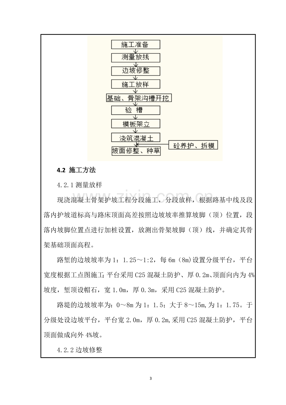 拱形骨架护坡施工技术交底(二级).doc_第3页