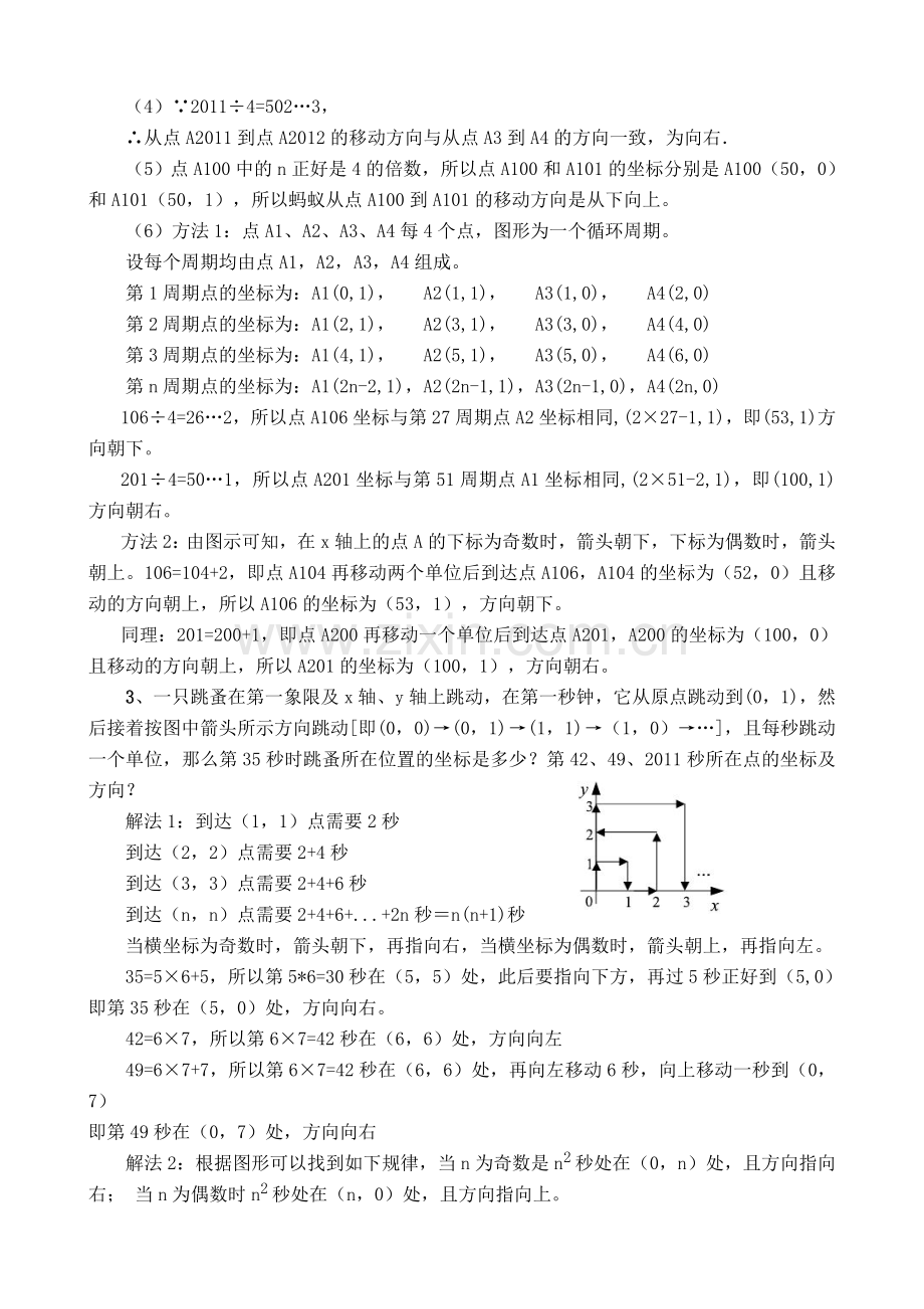 整理好的平面直角坐标系找规律解析.doc_第2页