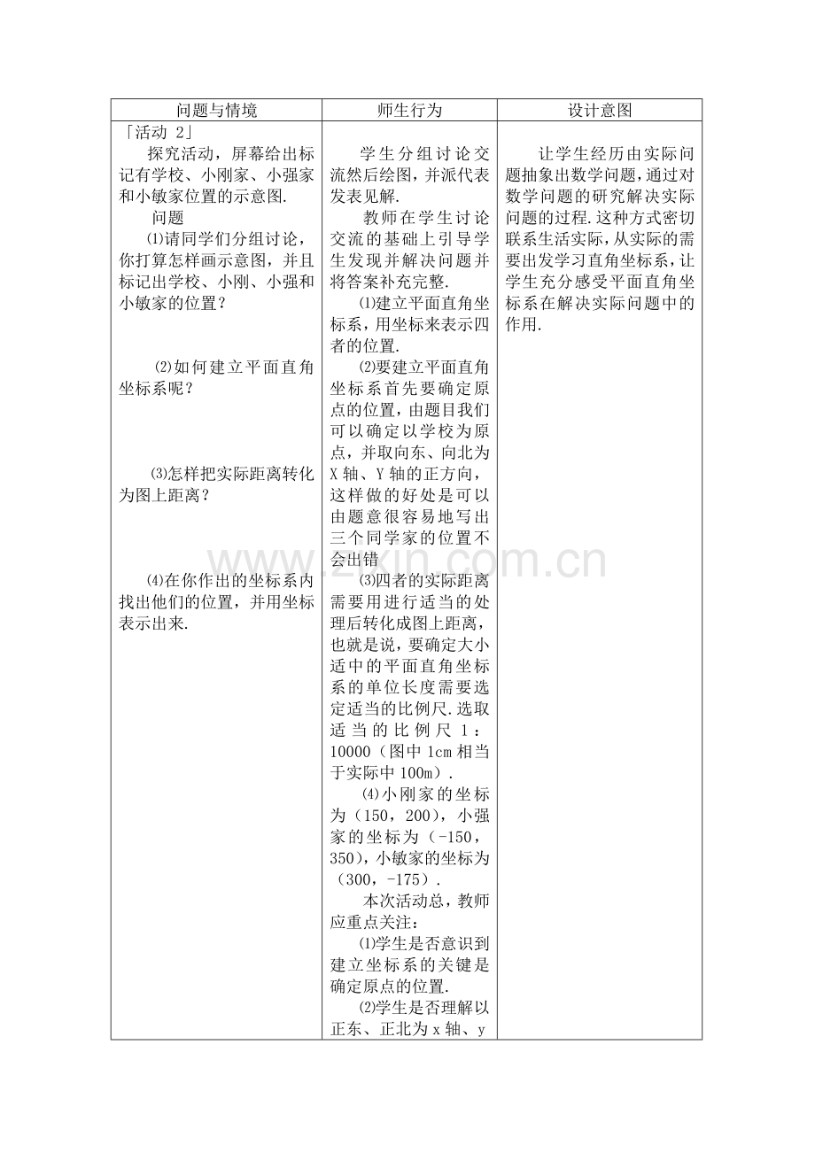 《用坐标表示地理位置》的探究活动.docx_第1页