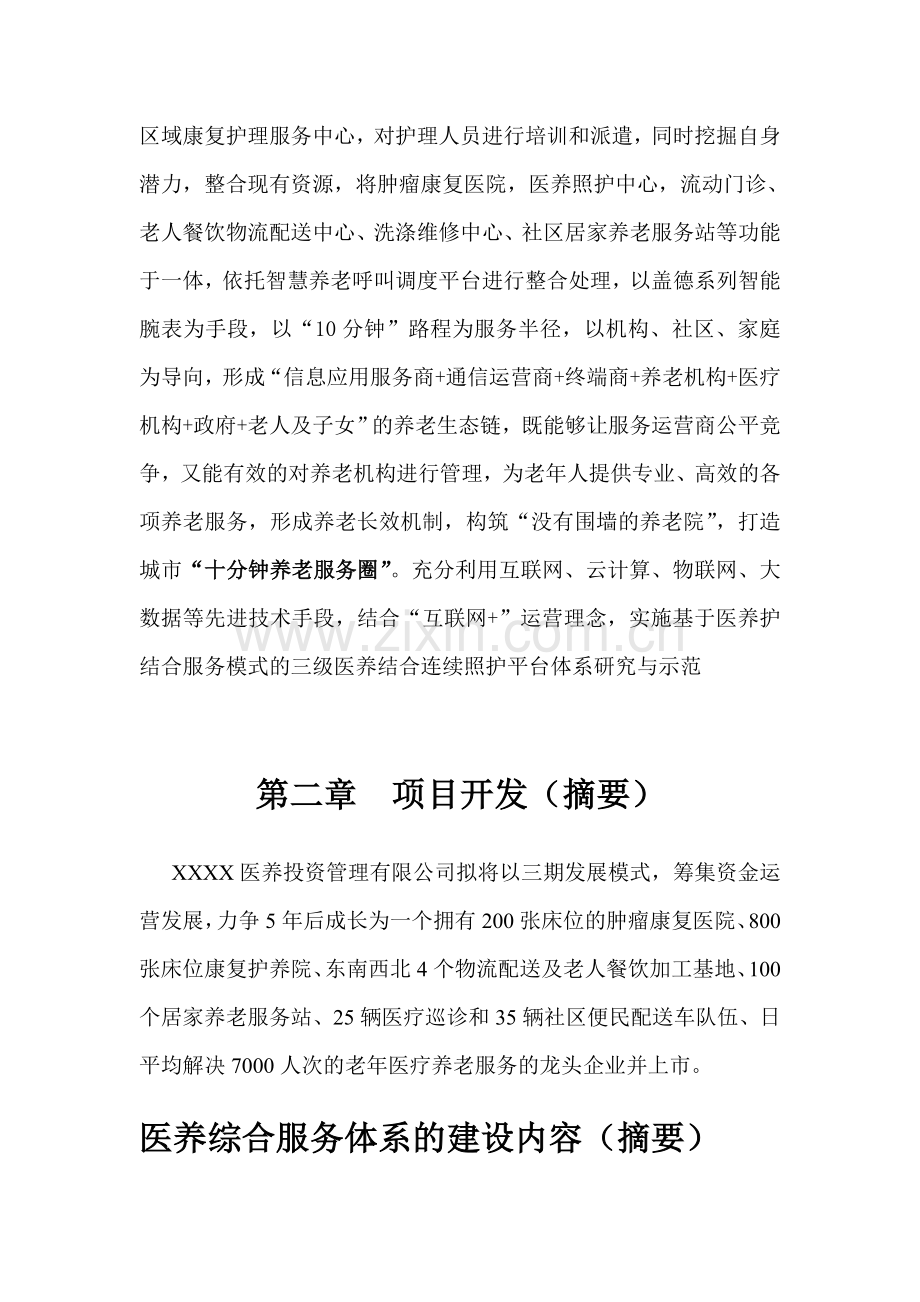 医疗养老综合服务体系商业计划书.doc_第2页