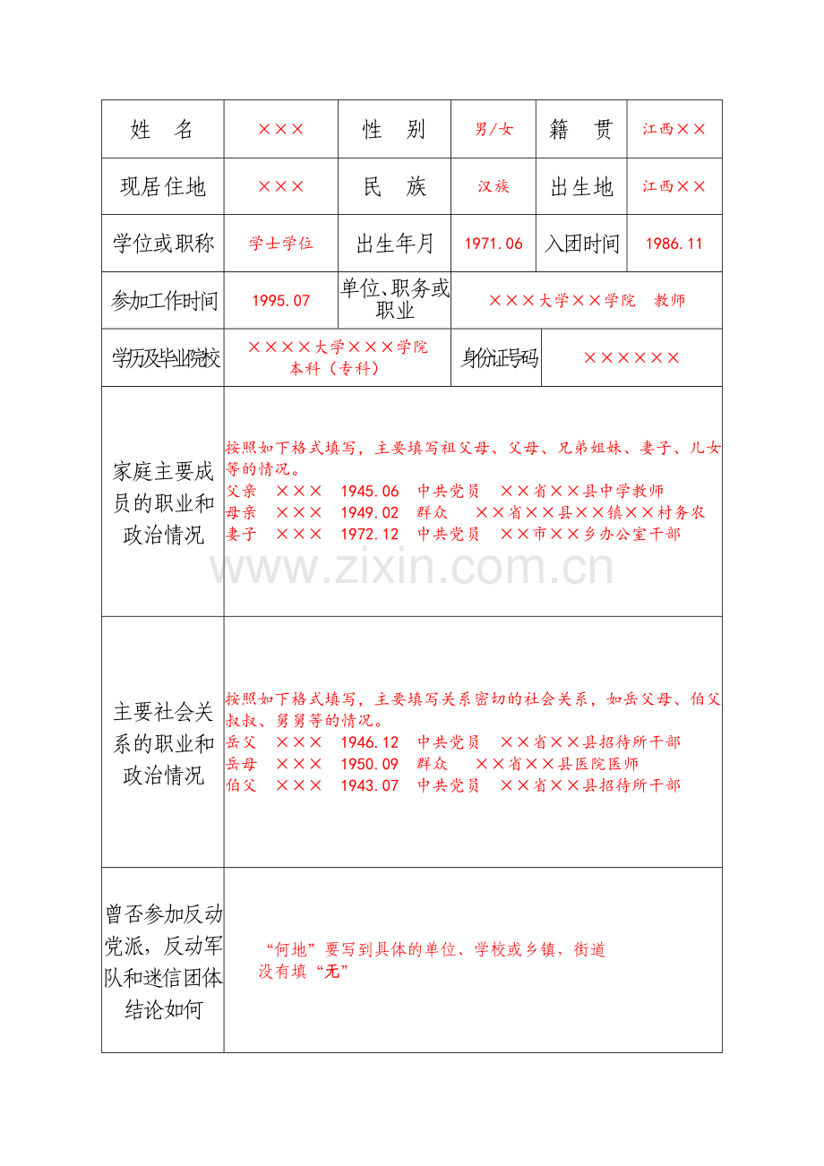 入党积极分子培养考察登记表(2015新版).doc_第2页