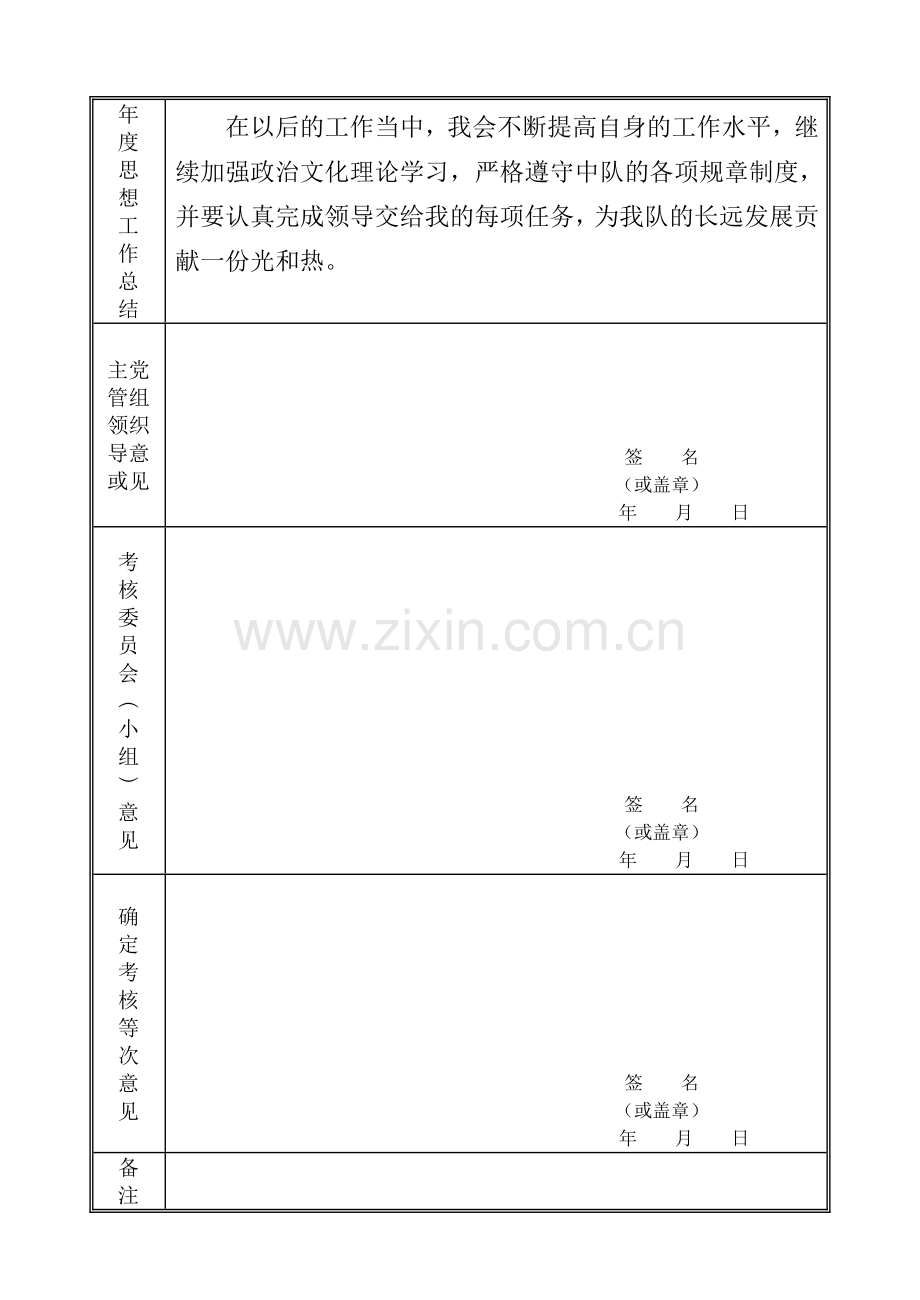 地质队技术人员及管理层年度考核表年度考核登记表(韩国欣).doc_第2页