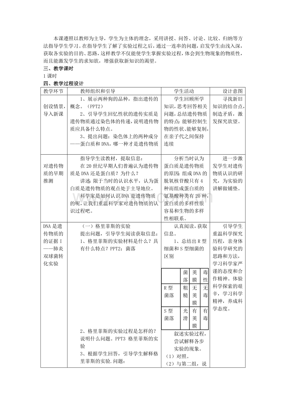 DNA是主要的遗传物质教学设计(优质课).doc_第2页