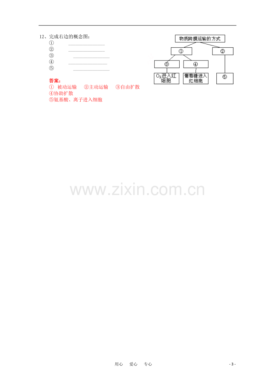 高中生物《物质跨膜运输的实例》同步练习10-新人教版必修1.doc_第3页