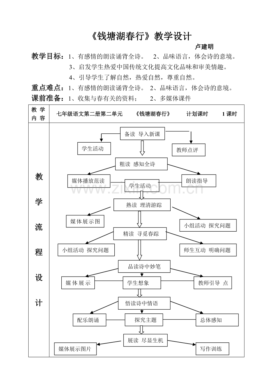 钱塘湖春行教学设计.doc_第1页